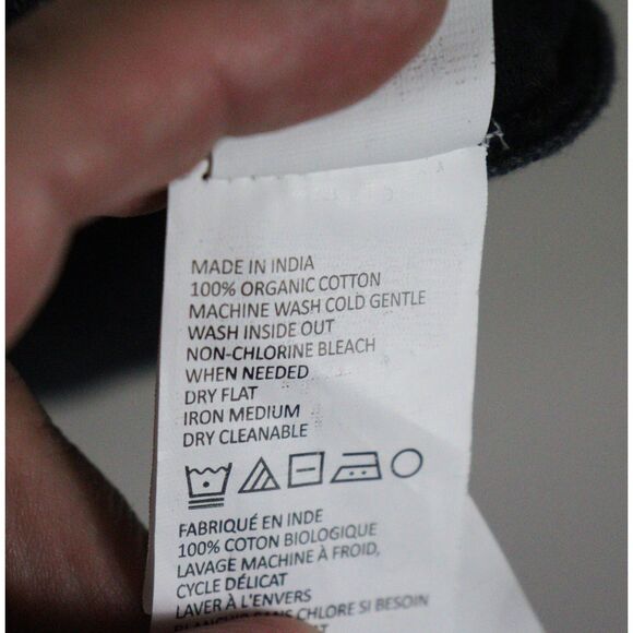 prAna Misha Duster Sweater Black with Grey Design Full Zip Hoodie Sweatshirt S - Picture 7 of 7